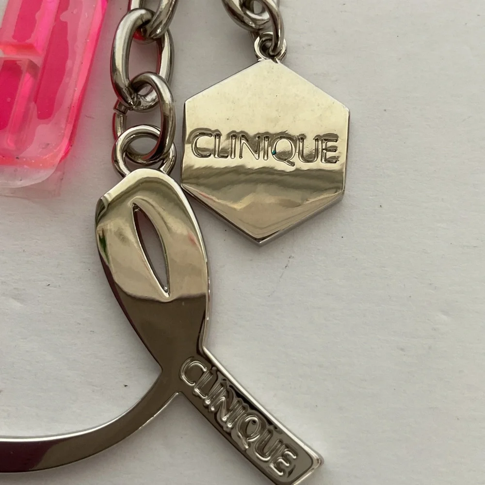 Clinique Breast Cancer Awareness Keychain NWOT